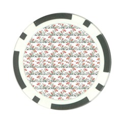 Photo Illustration Floral Motif Striped Design Poker Chip Card Guard by dflcprintsclothing