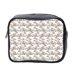 Photo Illustration Floral Motif Striped Design Mini Toiletries Bag (two Sides) by dflcprintsclothing