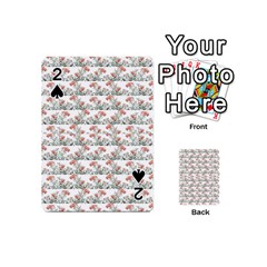 Photo Illustration Floral Motif Striped Design Playing Cards 54 Designs (mini) by dflcprintsclothing