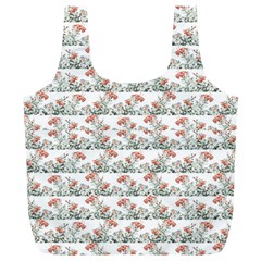 Photo Illustration Floral Motif Striped Design Full Print Recycle Bag (xl) by dflcprintsclothing