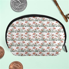 Photo Illustration Floral Motif Striped Design Accessory Pouch (large) by dflcprintsclothing