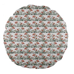 Photo Illustration Floral Motif Striped Design Large 18  Premium Flano Round Cushions by dflcprintsclothing