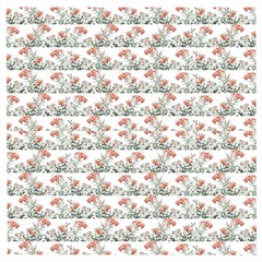 Photo Illustration Floral Motif Striped Design Wooden Puzzle Square by dflcprintsclothing