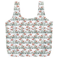 Photo Illustration Floral Motif Striped Design Full Print Recycle Bag (xxxl) by dflcprintsclothing