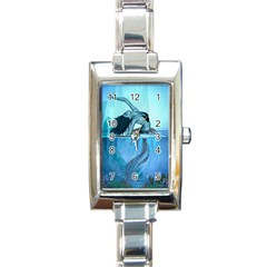 Wonderful Jellyfish Women Rectangle Italian Charm Watch by FantasyWorld7