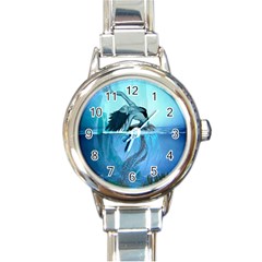 Wonderful Jellyfish Women Round Italian Charm Watch by FantasyWorld7