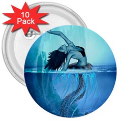 Wonderful Jellyfish Women 3  Buttons (10 Pack)  by FantasyWorld7