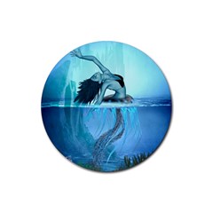 Wonderful Jellyfish Women Rubber Coaster (round)  by FantasyWorld7