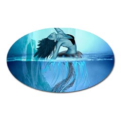 Wonderful Jellyfish Women Oval Magnet by FantasyWorld7