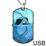 Wonderful Jellyfish Women Dog Tag USB Flash (Two Sides) Back