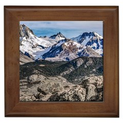 El Chalten Landcape Andes Patagonian Mountains, Agentina Framed Tile by dflcprintsclothing