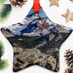 El Chalten Landcape Andes Patagonian Mountains, Agentina Ornament (star) by dflcprintsclothing