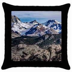 El Chalten Landcape Andes Patagonian Mountains, Agentina Throw Pillow Case (black) by dflcprintsclothing