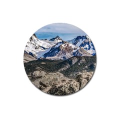 El Chalten Landcape Andes Patagonian Mountains, Agentina Magnet 3  (round) by dflcprintsclothing