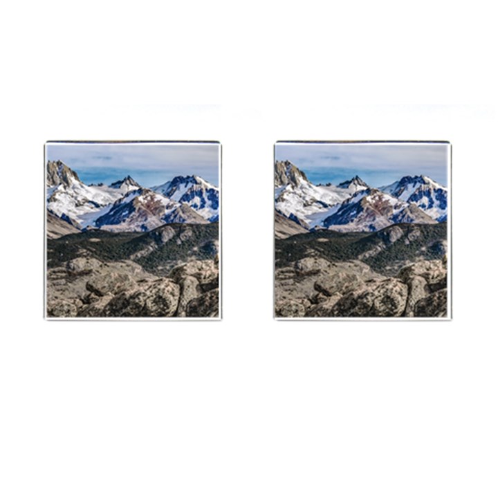 El Chalten Landcape Andes Patagonian Mountains, Agentina Cufflinks (Square)