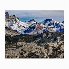 El Chalten Landcape Andes Patagonian Mountains, Agentina Small Glasses Cloth (2 Sides) by dflcprintsclothing