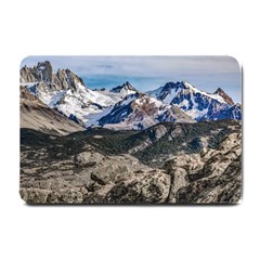 El Chalten Landcape Andes Patagonian Mountains, Agentina Small Doormat  by dflcprintsclothing