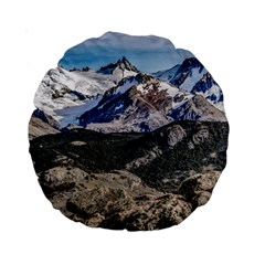 El Chalten Landcape Andes Patagonian Mountains, Agentina Standard 15  Premium Round Cushions by dflcprintsclothing