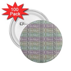 I Love Vintage Phrase Motif Striped Pattern Design 2 25  Buttons (100 Pack)  by dflcprintsclothing