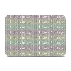 I Love Vintage Phrase Motif Striped Pattern Design Plate Mats by dflcprintsclothing