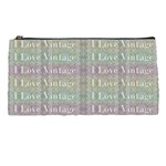 I Love Vintage Phrase Motif Striped Pattern Design Pencil Cases Front