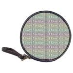 I Love Vintage Phrase Motif Striped Pattern Design Classic 20-CD Wallets Front