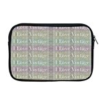 I Love Vintage Phrase Motif Striped Pattern Design Apple MacBook Pro 17  Zipper Case Front