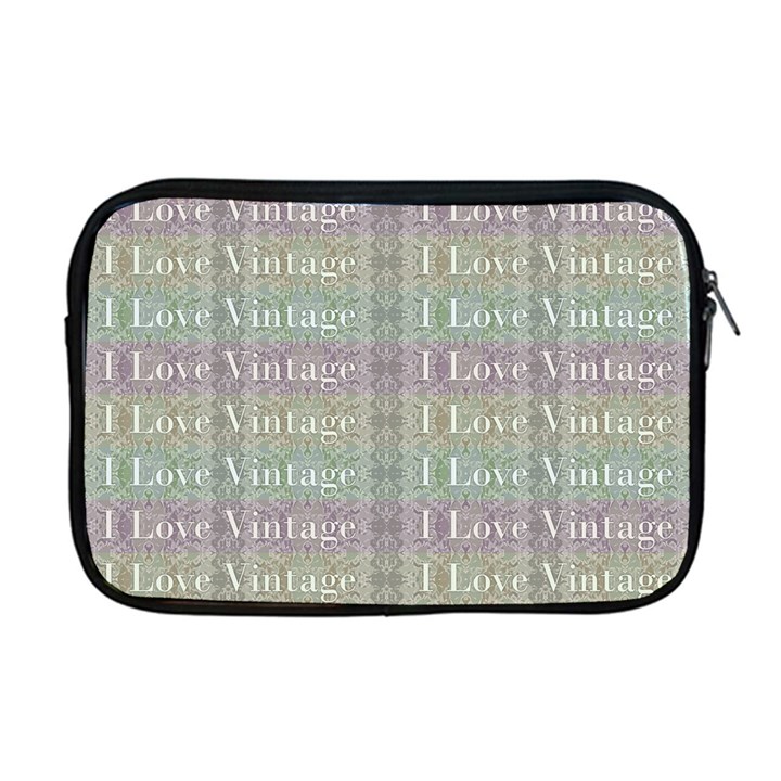 I Love Vintage Phrase Motif Striped Pattern Design Apple MacBook Pro 17  Zipper Case