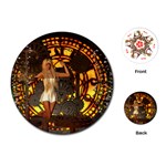 Steampunk Clockwork And Steampunk Girl Playing Cards Single Design (Round) Front