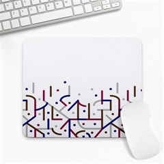 Lines And Dots Motif Geometric Print Large Mousepads