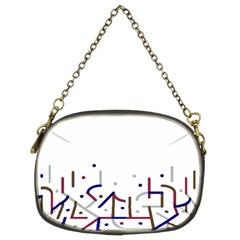 Lines And Dots Motif Geometric Print Chain Purse (two Sides) by dflcprintsclothing