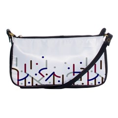 Lines And Dots Motif Geometric Print Shoulder Clutch Bag by dflcprintsclothing