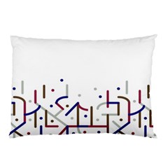 Lines And Dots Motif Geometric Print Pillow Case (two Sides) by dflcprintsclothing