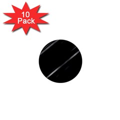 Minimalist Black Linear Abstract Print 1  Mini Buttons (10 Pack)  by dflcprintsclothing