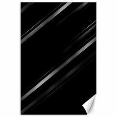 Minimalist Black Linear Abstract Print Canvas 24  X 36  by dflcprintsclothing