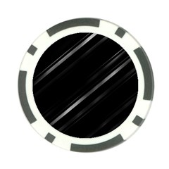 Minimalist Black Linear Abstract Print Poker Chip Card Guard by dflcprintsclothing