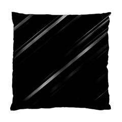 Minimalist Black Linear Abstract Print Standard Cushion Case (two Sides)