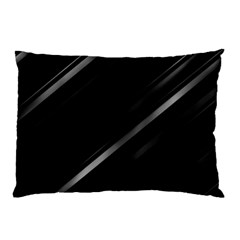 Minimalist Black Linear Abstract Print Pillow Case by dflcprintsclothing