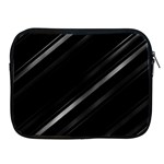 Minimalist Black Linear Abstract Print Apple iPad 2/3/4 Zipper Cases Front