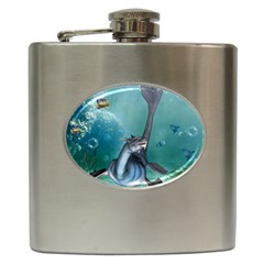 Awesome Seadragon Hip Flask (6 Oz) by FantasyWorld7