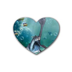 Awesome Seadragon Rubber Coaster (heart)  by FantasyWorld7