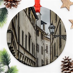 Houses At Historic Center Of Florence, Italy Ornament (round) by dflcprintsclothing