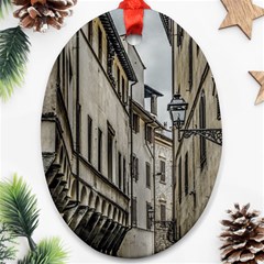 Houses At Historic Center Of Florence, Italy Ornament (oval) by dflcprintsclothing