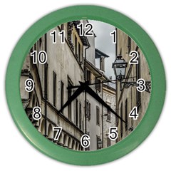 Houses At Historic Center Of Florence, Italy Color Wall Clock by dflcprintsclothing