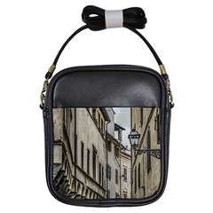 Houses At Historic Center Of Florence, Italy Girls Sling Bag by dflcprintsclothing