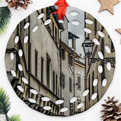 Houses At Historic Center Of Florence, Italy Ornament (round Filigree) by dflcprintsclothing