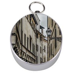 Houses At Historic Center Of Florence, Italy Silver Compasses by dflcprintsclothing