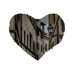 Houses At Historic Center Of Florence, Italy Standard 16  Premium Flano Heart Shape Cushions by dflcprintsclothing