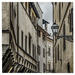 Houses At Historic Center Of Florence, Italy Wooden Puzzle Square by dflcprintsclothing