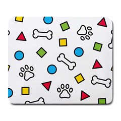 Dog Paw Seamless Pattern Footprint Bone Large Mousepads